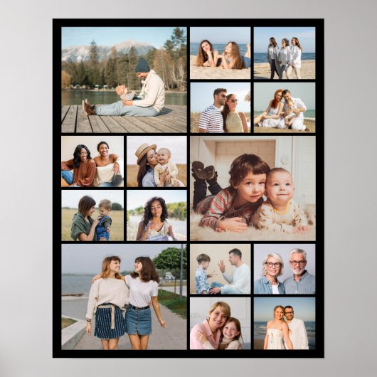 Creëer Uw eigen 15 fotocollage Poster (Voorkant)