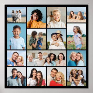 Creëer Uw eigen 15 fotocollage Poster