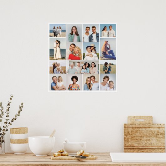 Creëer Uw eigen 15 fotocollage Poster (Keuken)