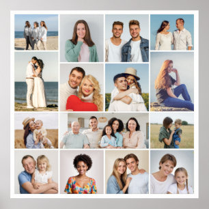 Creëer Uw eigen 15 fotocollage Poster