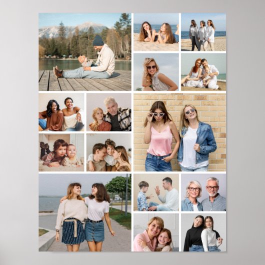 Creëer Uw eigen 15 fotocollage Poster (Voorkant)