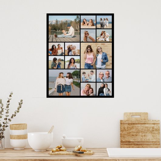 Creëer Uw eigen 15 fotocollage Poster (Keuken)