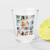 Creëer Uw eigen 15 fotocollage Shot Glas (Voorkant)