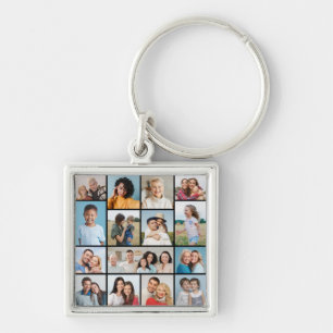 Creëer Uw eigen 15 fotocollage Sleutelhanger