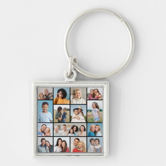 Creëer Uw eigen 15 fotocollage Sleutelhanger (Voorkant)