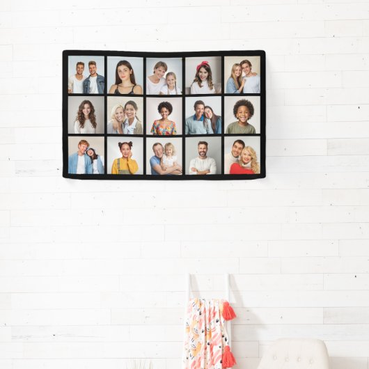 Creëer Uw eigen 15 fotocollage Spandoek (Insitu)