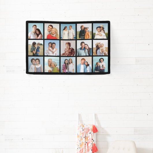 Creëer Uw eigen 15 fotocollage Spandoek (Insitu)