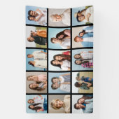 Creëer Uw eigen 15 fotocollage Spandoek (Verticaal)