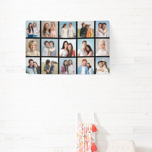 Creëer Uw eigen 15 fotocollage Spandoek (Insitu)