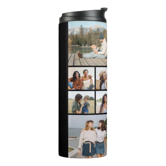 Creëer Uw eigen 15 fotocollage Thermosbeker (Gedraaid links)