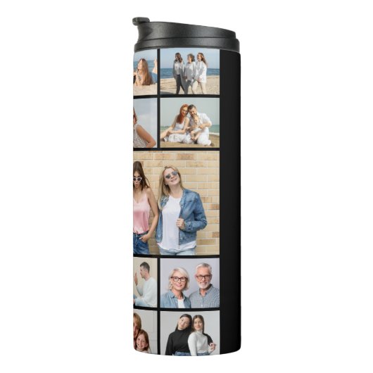 Creëer Uw eigen 15 fotocollage Thermosbeker (Geroteerd rechts)