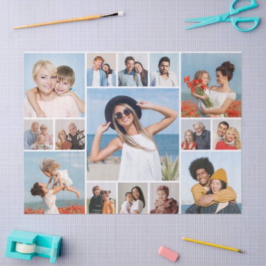 Creëer Uw eigen 15 fotocollage Tissuepapier (Craft)