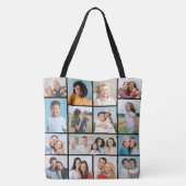 Creëer Uw eigen 15 fotocollage Tote Bag (Achterkant)