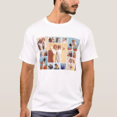 Creëer Uw eigen 15 Fotocollage Unisex T-shirt (Voorkant)