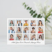 Creëer Uw eigen 15 fotocollage Uw groet toevoegen Kaart (Staand voorkant)