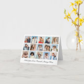 Creëer Uw eigen 15 fotocollage Uw groet toevoegen Kaart (Gele Bloem)