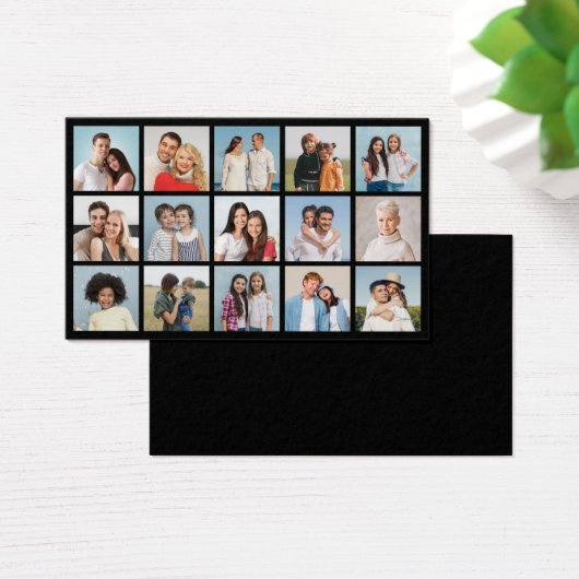 Creëer Uw eigen 15 fotocollage Visitekaartje (Bureau)