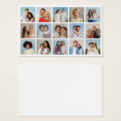 Creëer Uw eigen 15 fotocollage Visitekaartje (Voorkant /achterkant)