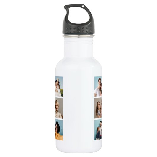Creëer Uw eigen 15 fotocollage Waterfles (Achterkant)