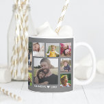 Creëer Uw eigen 15-serie Foto Collage Gray Koffiemok<br><div class="desc">Unieke foto-collage-mok om zich aan te passen met 15 foto's. Voeg je familienaam toe,  het jaar om het exclusief te maken. Het 'familie is alles' citaat maakt het een speciaal cadeau voor feestdagen en speciale gelegenheden.</div>