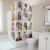 Creëer Uw eigen 16 Fotocollage Douchegordijn (In situ)
