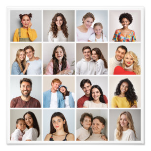 Creëer Uw eigen 16 Fotocollage Fotouitbreiding Foto Afdruk