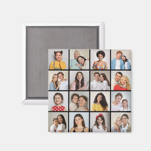 Creëer Uw eigen 16 Fotocollage Magneet