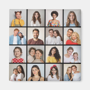 Creëer Uw eigen 16 Fotocollage Magneet