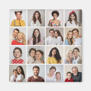 Creëer Uw eigen 16 Fotocollage Magneet