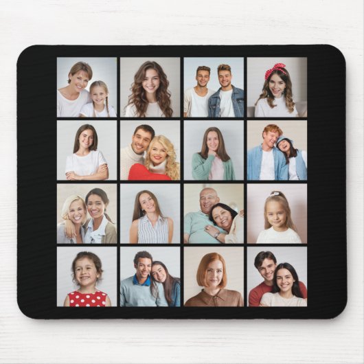 Creëer Uw eigen 16 Fotocollage Muismat (Voorkant)
