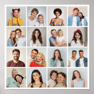 Creëer Uw eigen 16 Fotocollage Poster