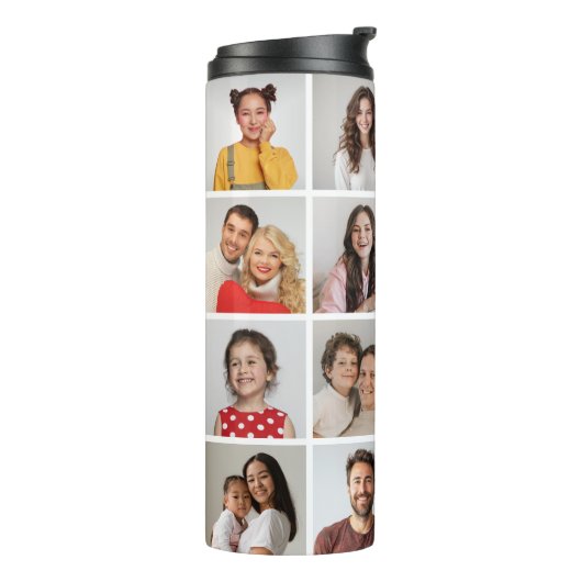Creëer Uw eigen 16 Fotocollage Thermosbeker (Gedraaid links)
