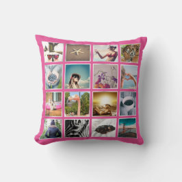 Creëer Uw eigen 16 Photo Collage Instagram Pillow Kussen