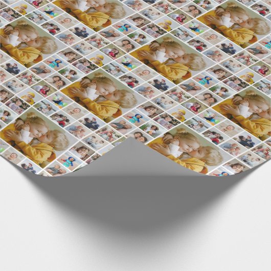 Creëer Uw eigen 17 fotocollage Cadeaupapier (Hoek)