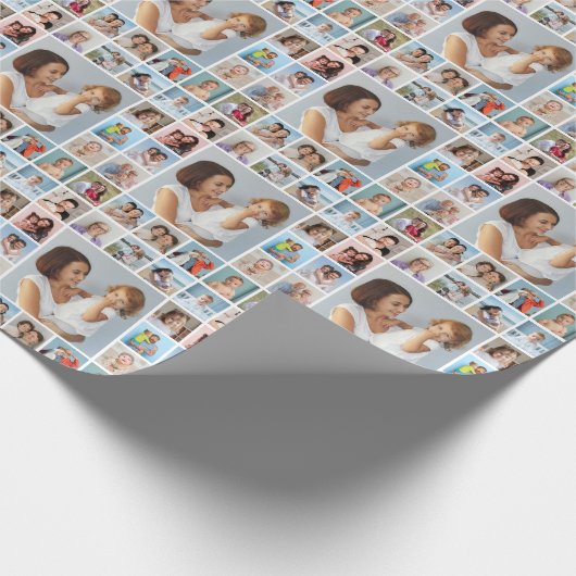 Creëer Uw eigen 17 fotocollage Cadeaupapier (Hoek)