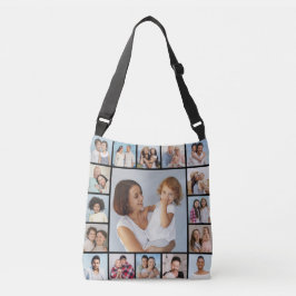 Creëer Uw eigen 17 fotocollage Crossbody Tas