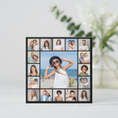 Creëer Uw eigen 17 fotocollage Feestdagenkaart (Staand voorkant)