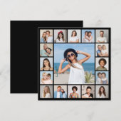 Creëer Uw eigen 17 fotocollage Feestdagenkaart (Voorkant / Achterkant)