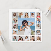 Creëer Uw eigen 17 fotocollage Kaart (Voorkant / Achterkant in situ)