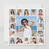 Creëer Uw eigen 17 fotocollage Kaart (Voorkant)