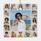 Creëer Uw eigen 17 fotocollage Keramisch Ornament (Achterkant)