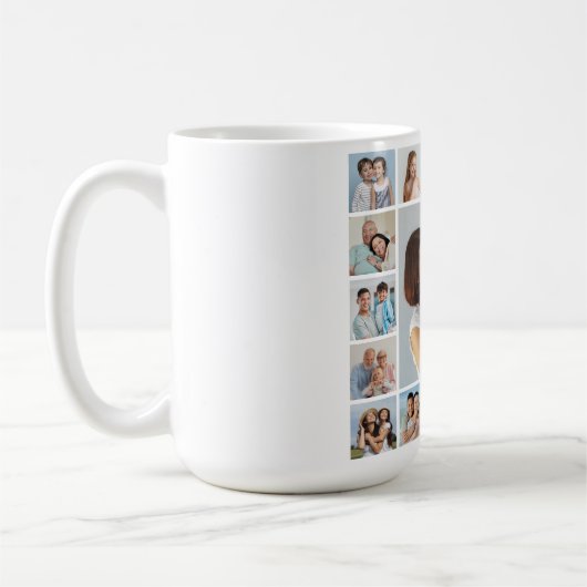 Creëer Uw eigen 17 fotocollage Koffiemok (Links)