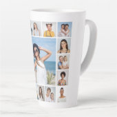 Creëer Uw eigen 17 fotocollage Latte Mok (Rechterhoek)