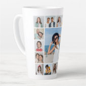 Creëer Uw eigen 17 fotocollage Latte Mok (Linkerhoek)