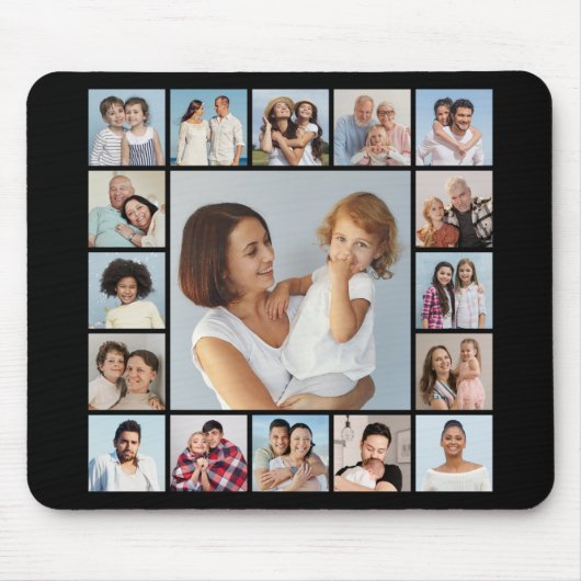 Creëer Uw eigen 17 fotocollage Muismat (Voorkant)