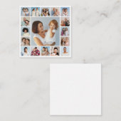 Creëer Uw eigen 17 Fotocollage Note Kaart Notitiekaartje (Voorkant / Achterkant)