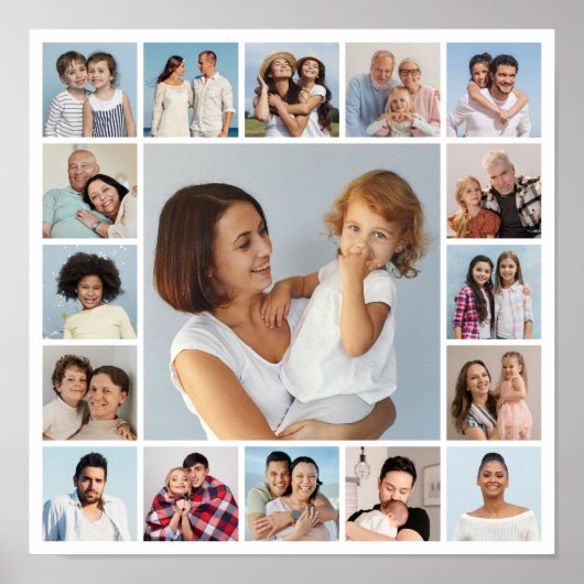 Creëer Uw eigen 17 fotocollage Poster (Voorkant)
