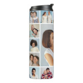 Creëer Uw eigen 17 fotocollage Thermosbeker (Gedraaid links)