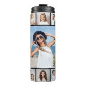 Creëer Uw eigen 17 fotocollage Thermosbeker (Voorkant)