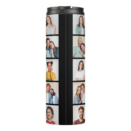 Creëer Uw eigen 17 fotocollage Thermosbeker (Achterkant)